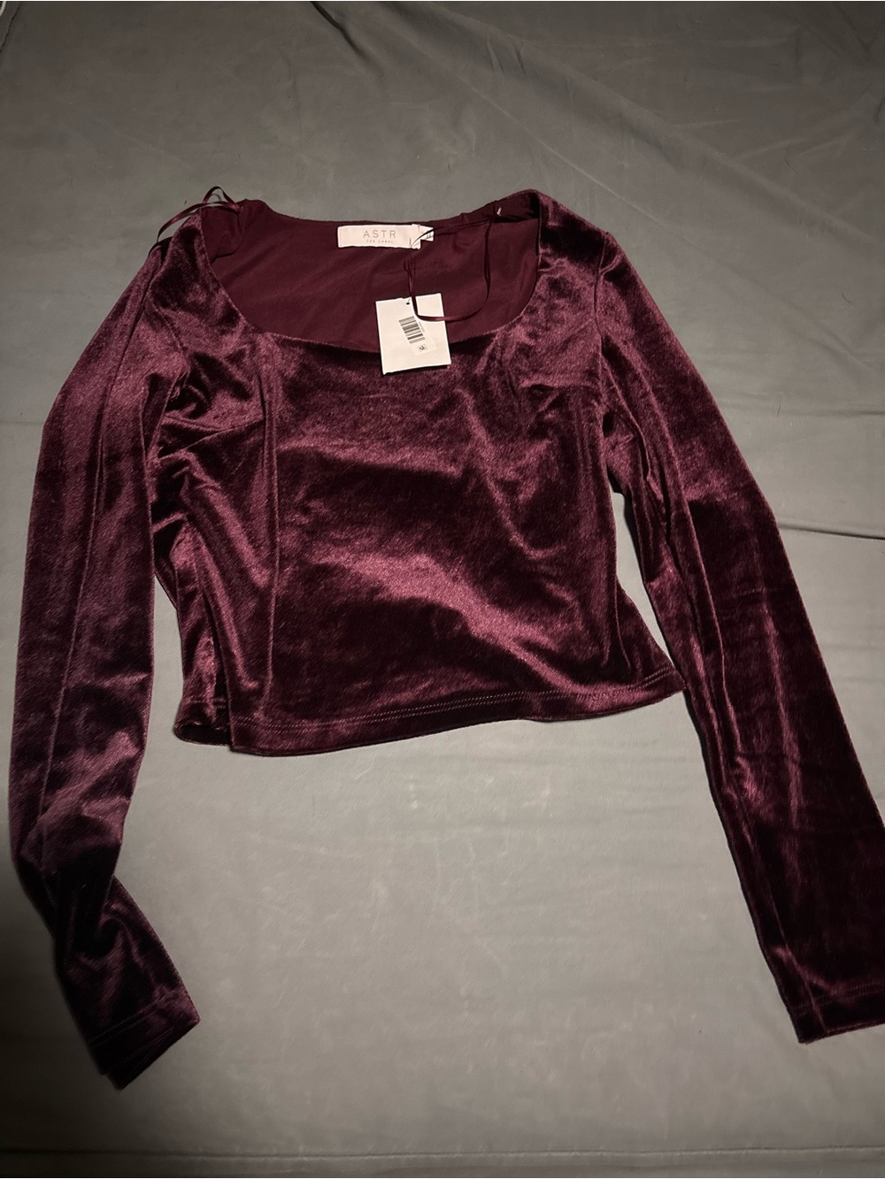 Velvet crop top